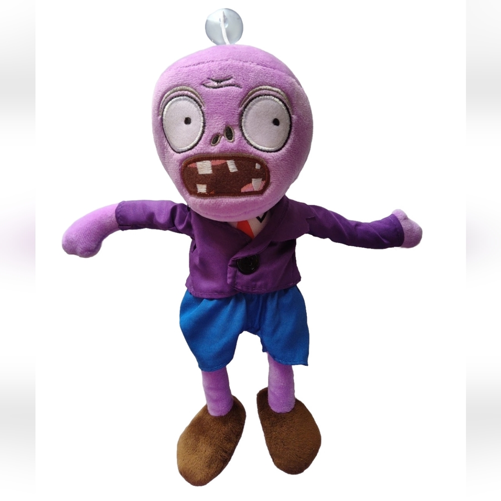Plants vs. Zombies Plush Purple Zombie 12” With Suction Cup